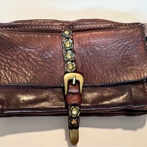 Campomaggi dark brown wallet.